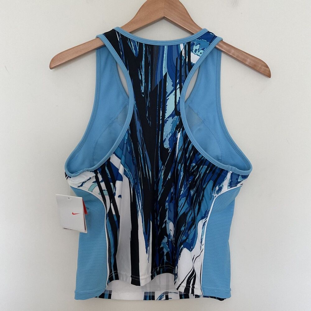 Nike Fit Dry Tennis Training Tank Top XL Blue Racerback Running Gym Athletic - Picture 4 of 10